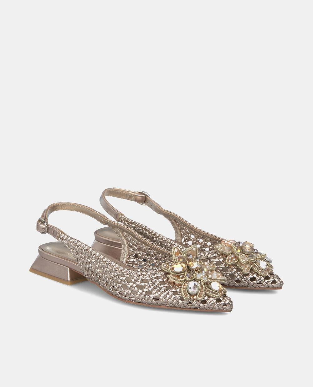 Alma en pena ZAPATO PLANO RAFIA PEDRERÍA Liquidación