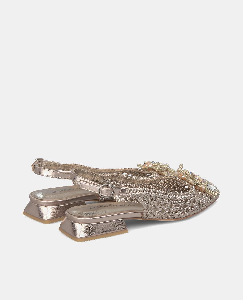 Alma en pena ZAPATO PLANO RAFIA PEDRERÍA Liquidación