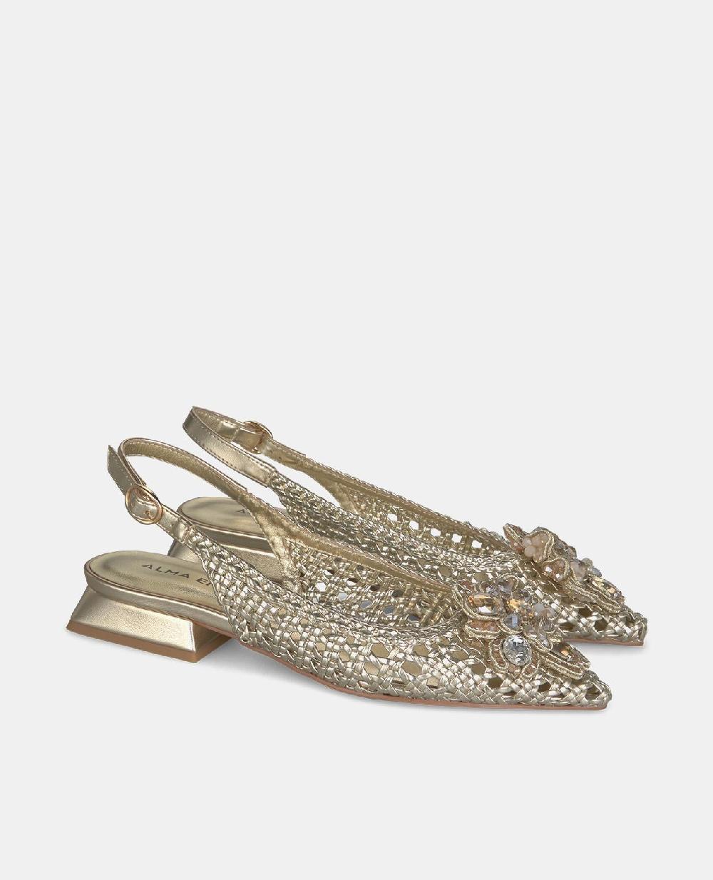 Alma en pena ZAPATO PLANO RAFIA PEDRERÍA ÚLTIMAS EDICIONES