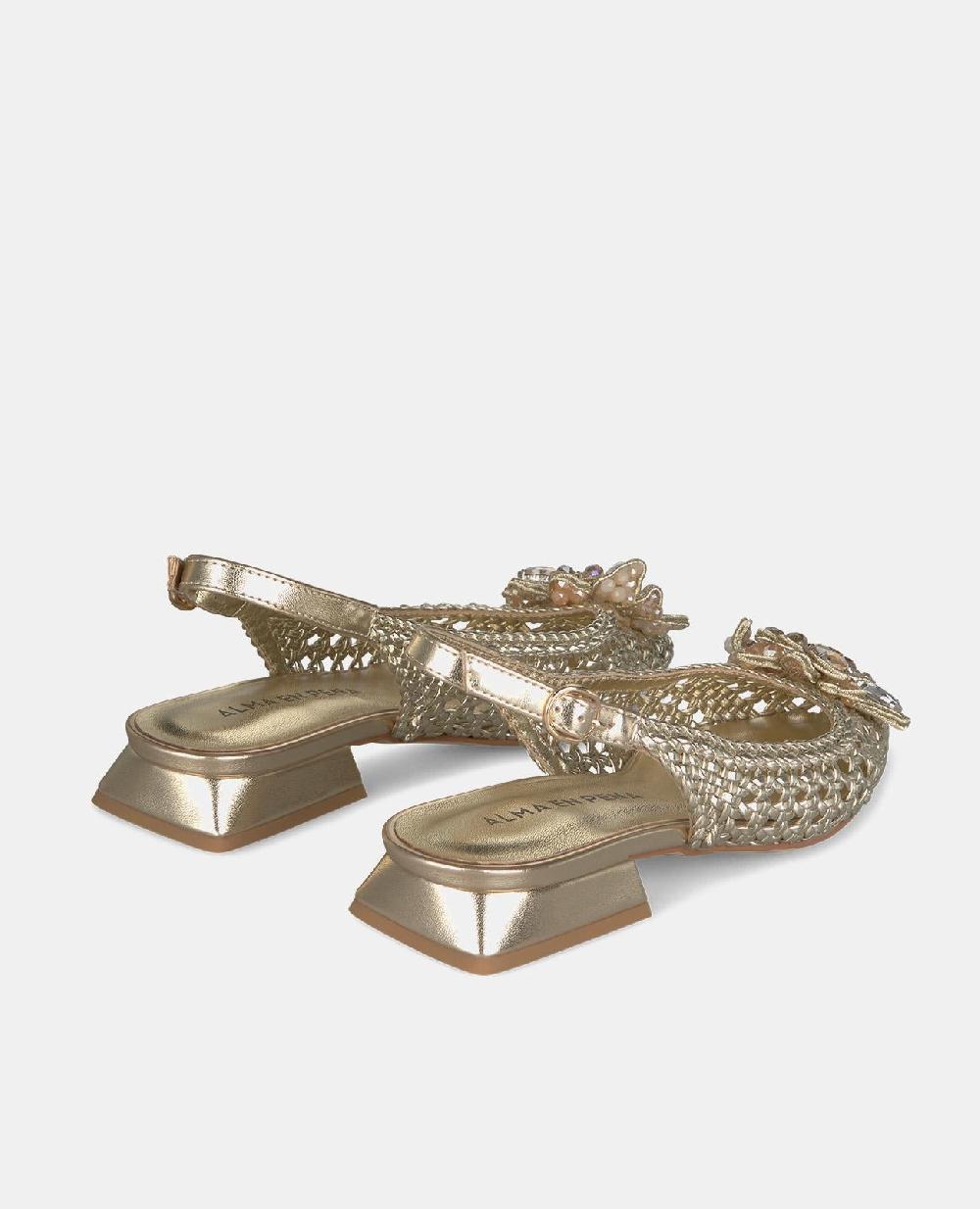 Alma en pena ZAPATO PLANO RAFIA PEDRERÍA ÚLTIMAS EDICIONES