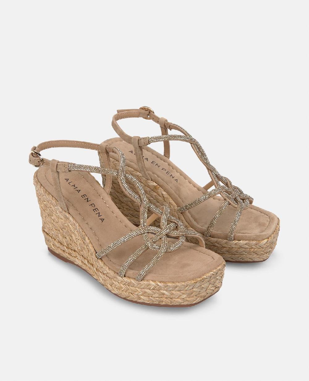 Alma en pena CUÑA TIRAS ENTRELAZADAS Rebajas online