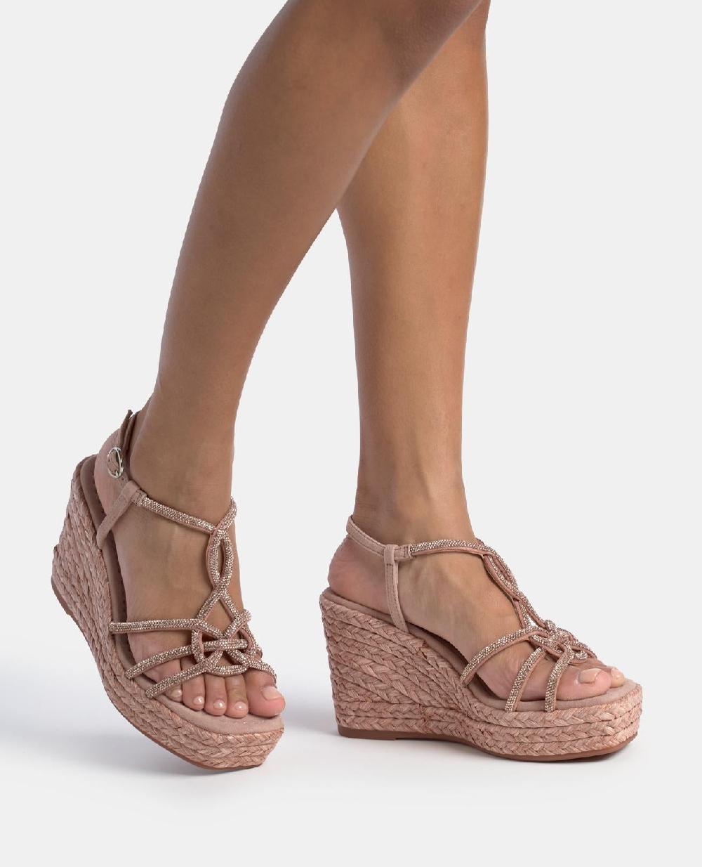 Alma en pena CUÑA TIRAS ENTRELAZADAS Rebajas top