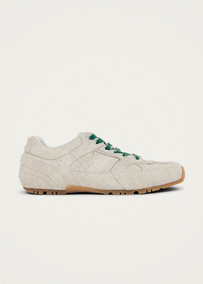 Alohas Tb.56 Suede Fuzzy Zapatillas de Cuero Gris Claro