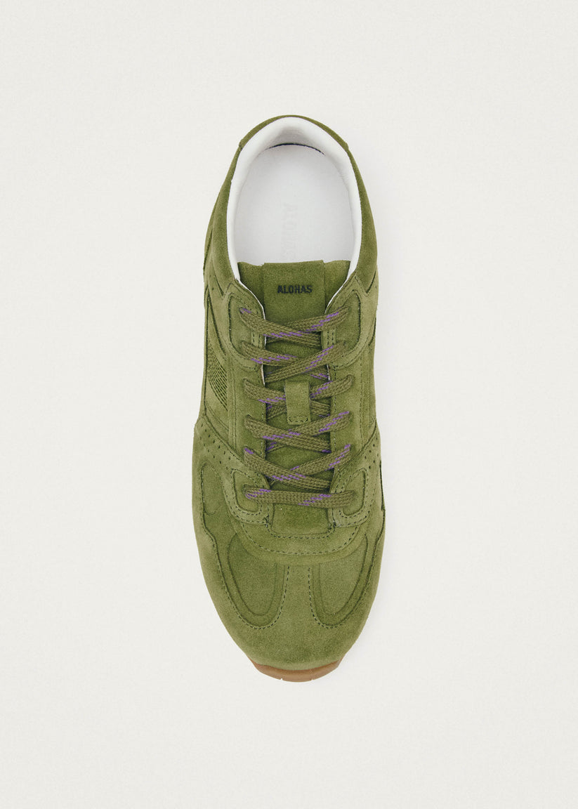 Alohas Tb.56 Suede Zapatillas de Cuero Verde Los más vendidos