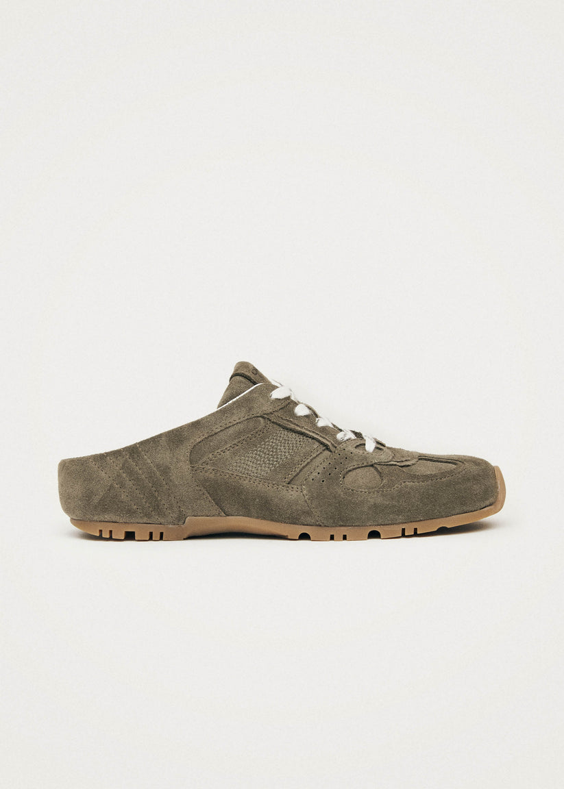 Alohas Tb.56 Mule Zapatillas de Cuero Color Caqui