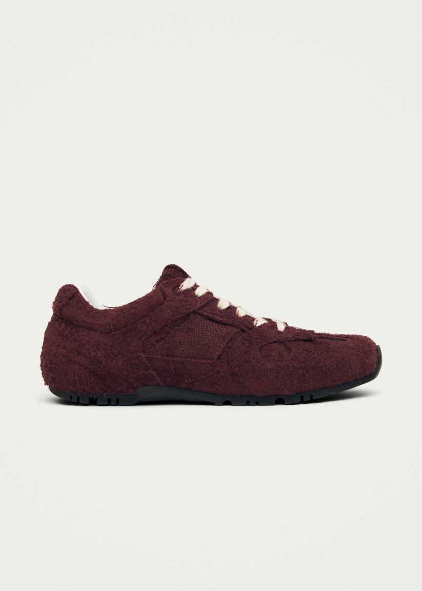 Alohas Tb.56 Suede Fuzzy Zapatillas de Cuero Burdeos