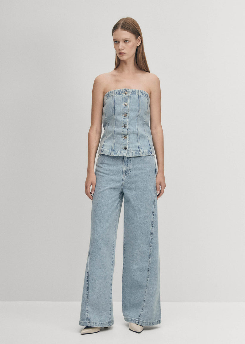 Alohas Magda Vaqueros Azules de Tiro Bajo Outlet online