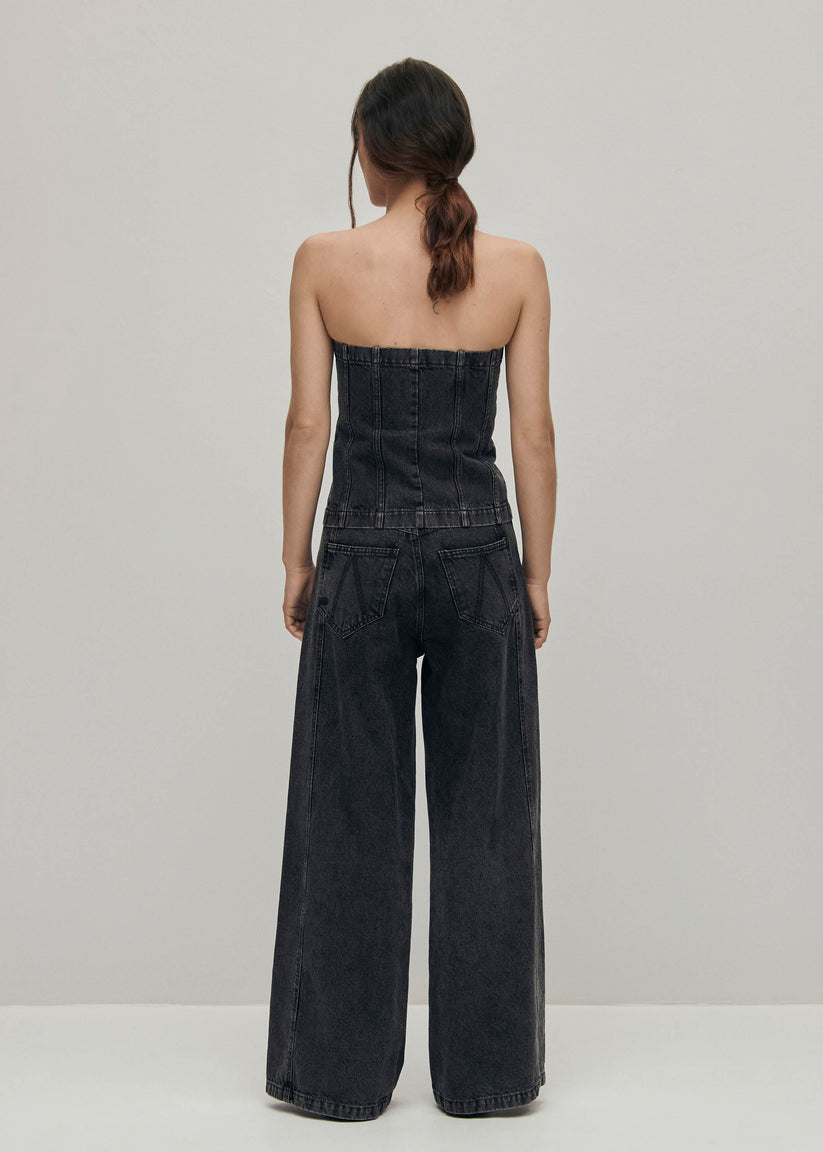 Alohas Troyes Top Vaquero Negro Venta caliente