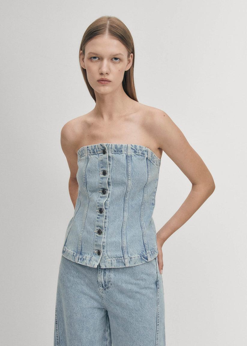 Alohas Troyes Top Vaquero Azul En oferta