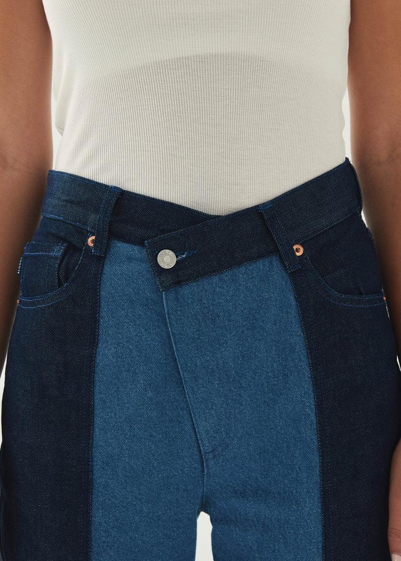 Alohas Kansas Bicolor Indigo Denim Trousers Ventas relámpago