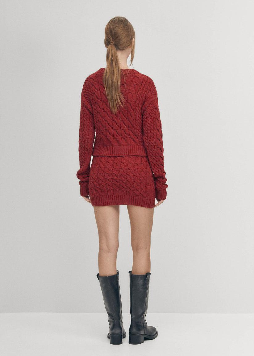 Alohas Blake Falda de Punto Rojo Tienda