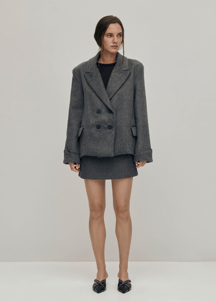 Alohas Mei Chaqueta de Lana Gris