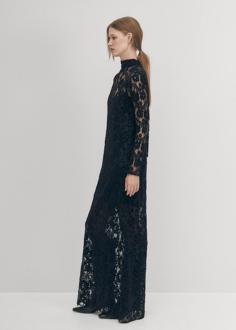 Alohas Tiban Lace Vestido Negro Oferta especial de fábrica