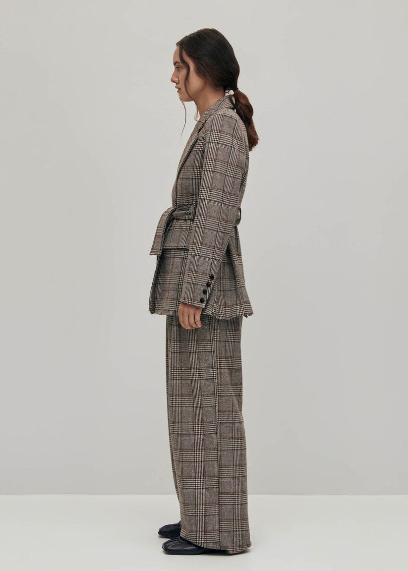 Alohas Nagano Blazer a Cuadros Marrón Superdescuento