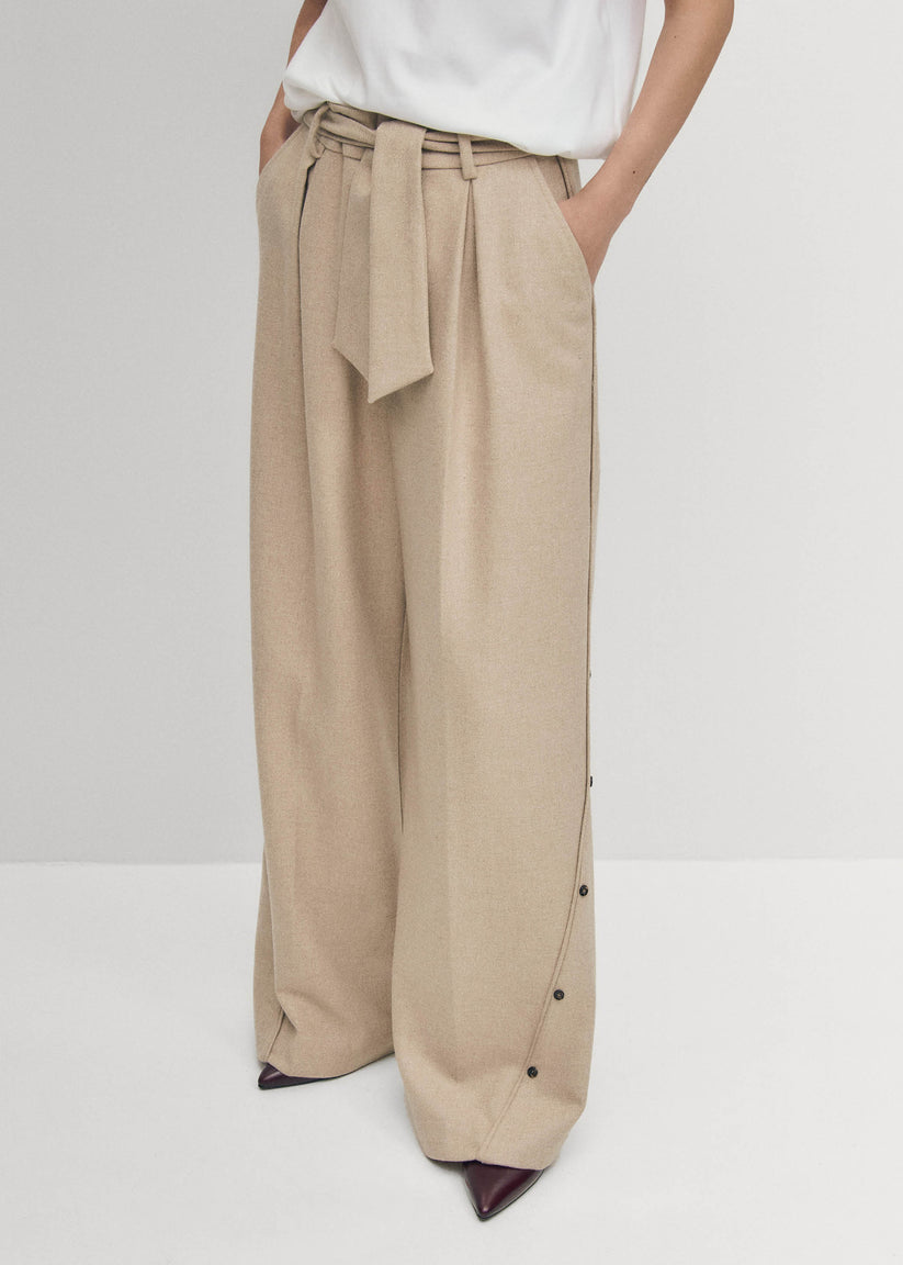 Alohas Abbie Pantalones Beige Envío internacional gratuito