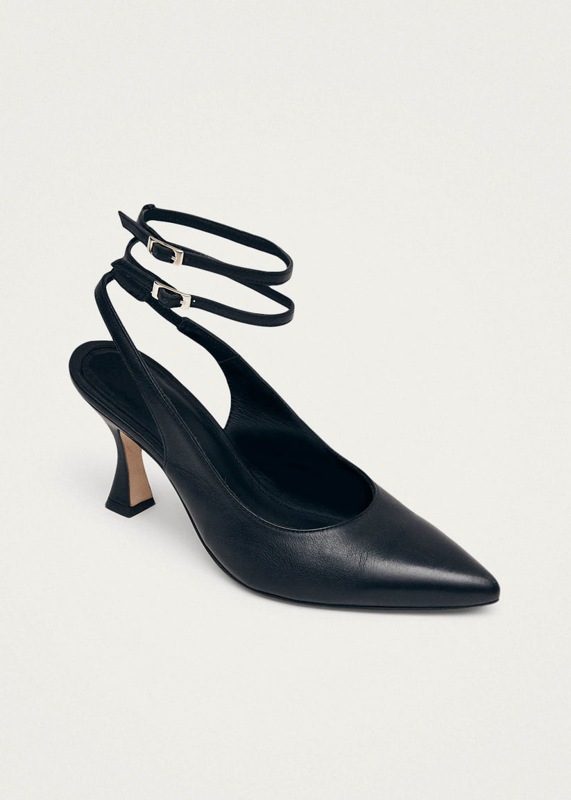 Alohas Louise Tacones Negros de Piel Ofertas de temporada