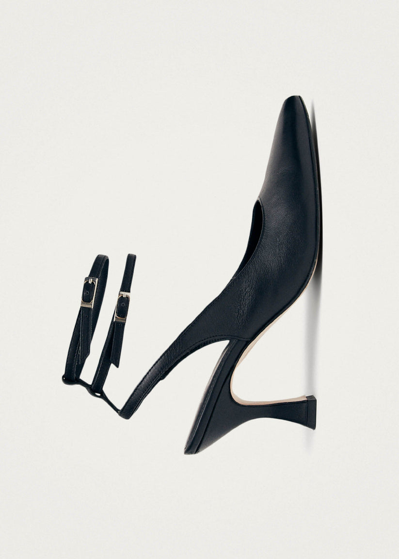 Alohas Louise Tacones Negros de Piel Ofertas de temporada