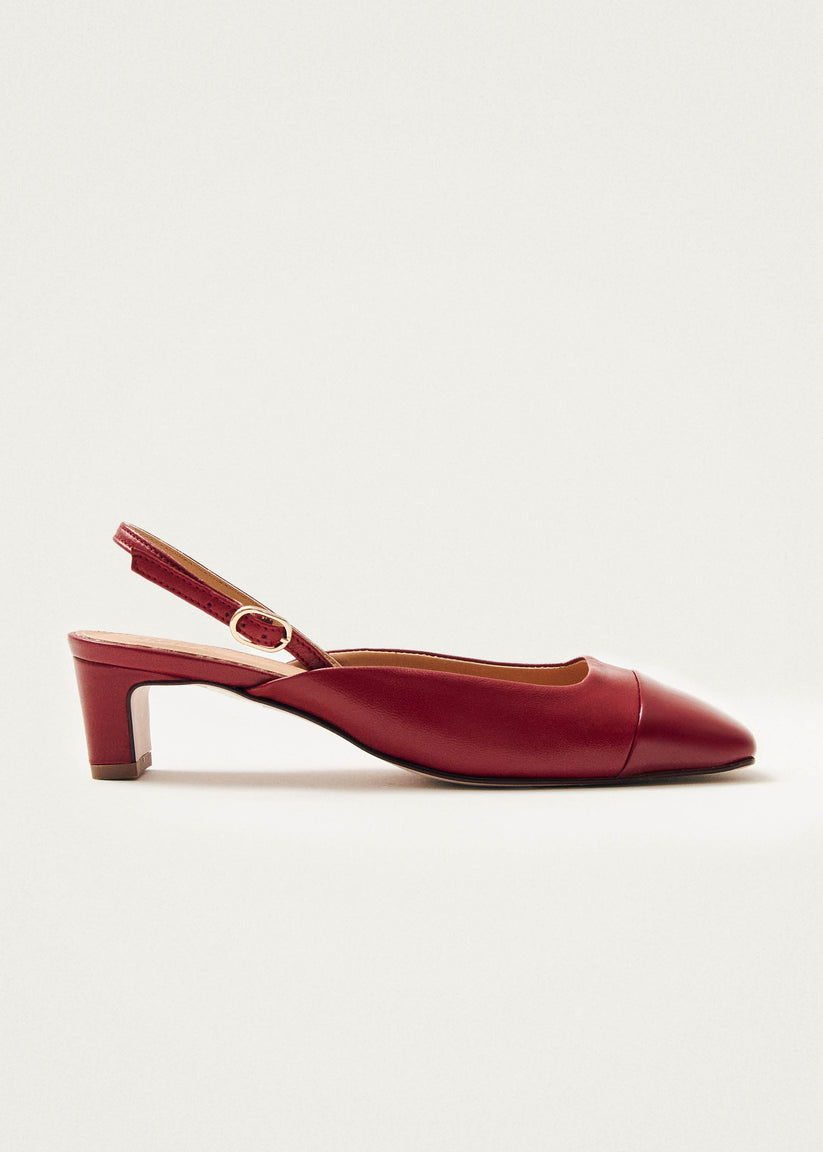 Alohas Lindy Bliss Tacones de Cuero Rojo