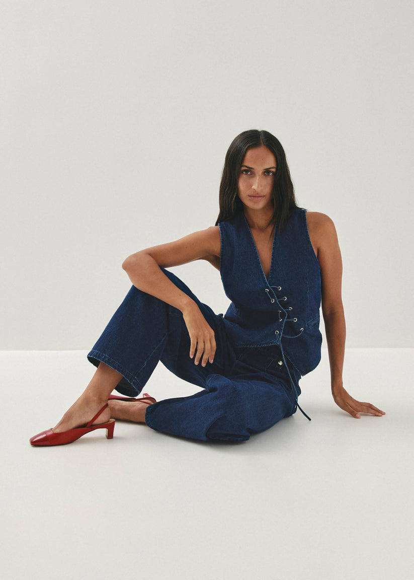 Alohas Lindy Bliss Tacones de Cuero Rojo Ofertas especiales