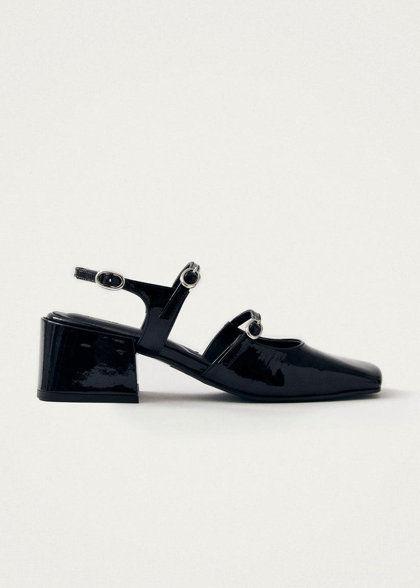 Alohas Withnee Onix Tacones de Cuero Negro