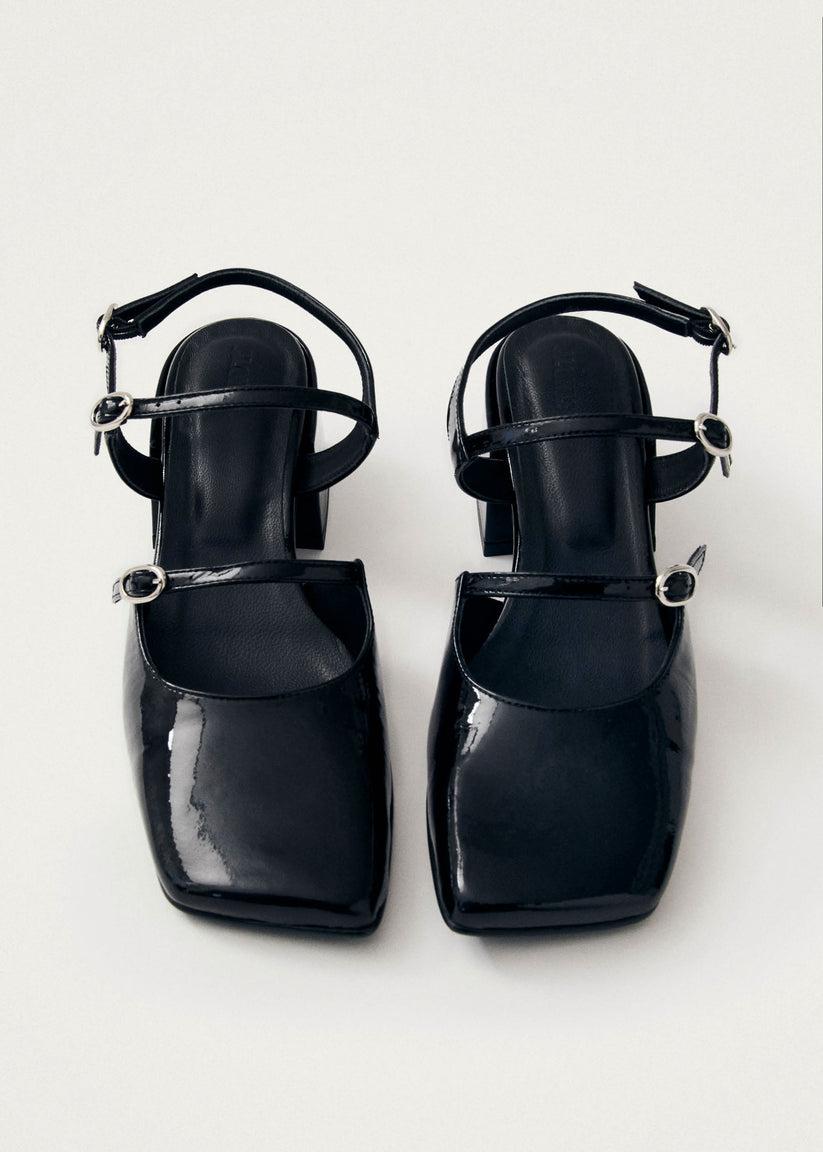 Alohas Withnee Onix Tacones de Cuero Negro En línea