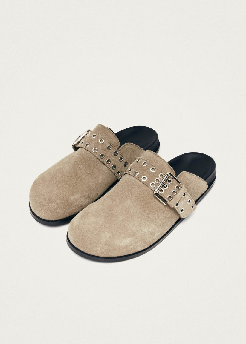Alohas Halia Zuecos de Cuero Beige Outlet