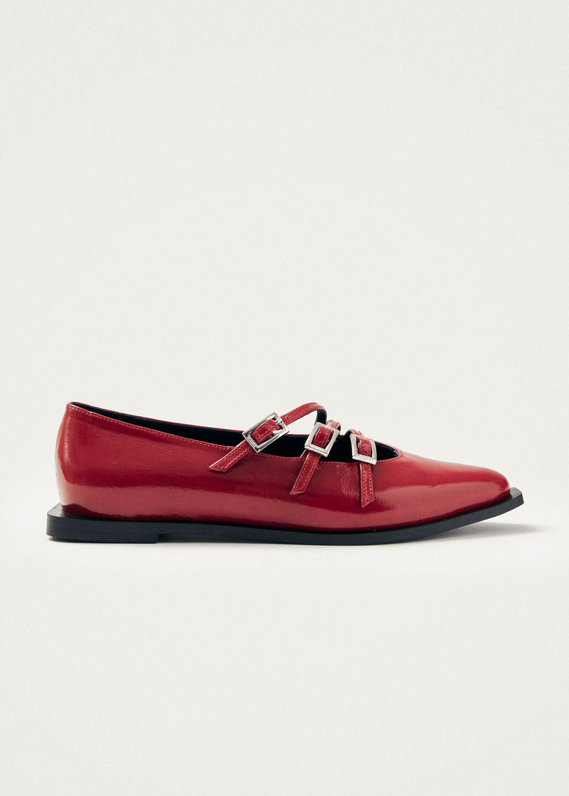 Alohas Jive Onix Bailarinas de Cuero Rojo