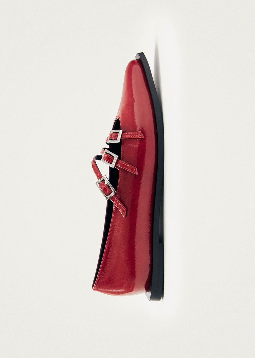 Alohas Jive Onix Bailarinas de Cuero Rojo Outlet online