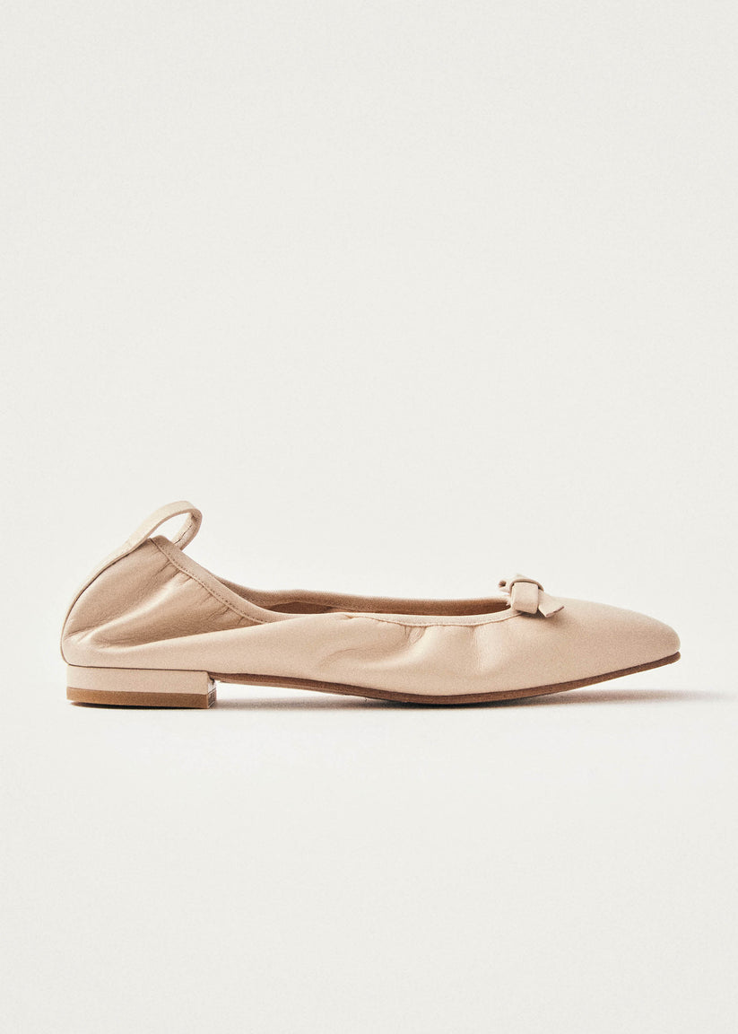 Alohas Freya Bailarinas de Piel Color Crema