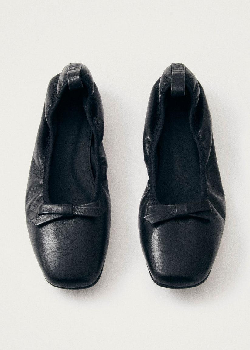 Alohas Freya Bailarinas de Cuero Negro En oferta