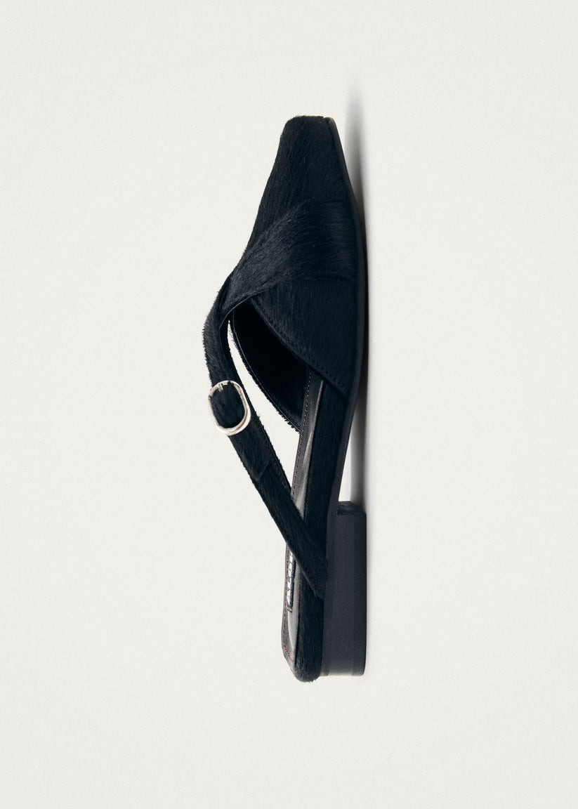 Alohas Adria Soft Mules de Cuero Negro Ventas relámpago