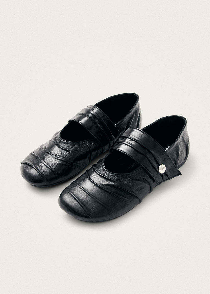 Alohas Shay Bailarinas de Cuero Negro Descuento