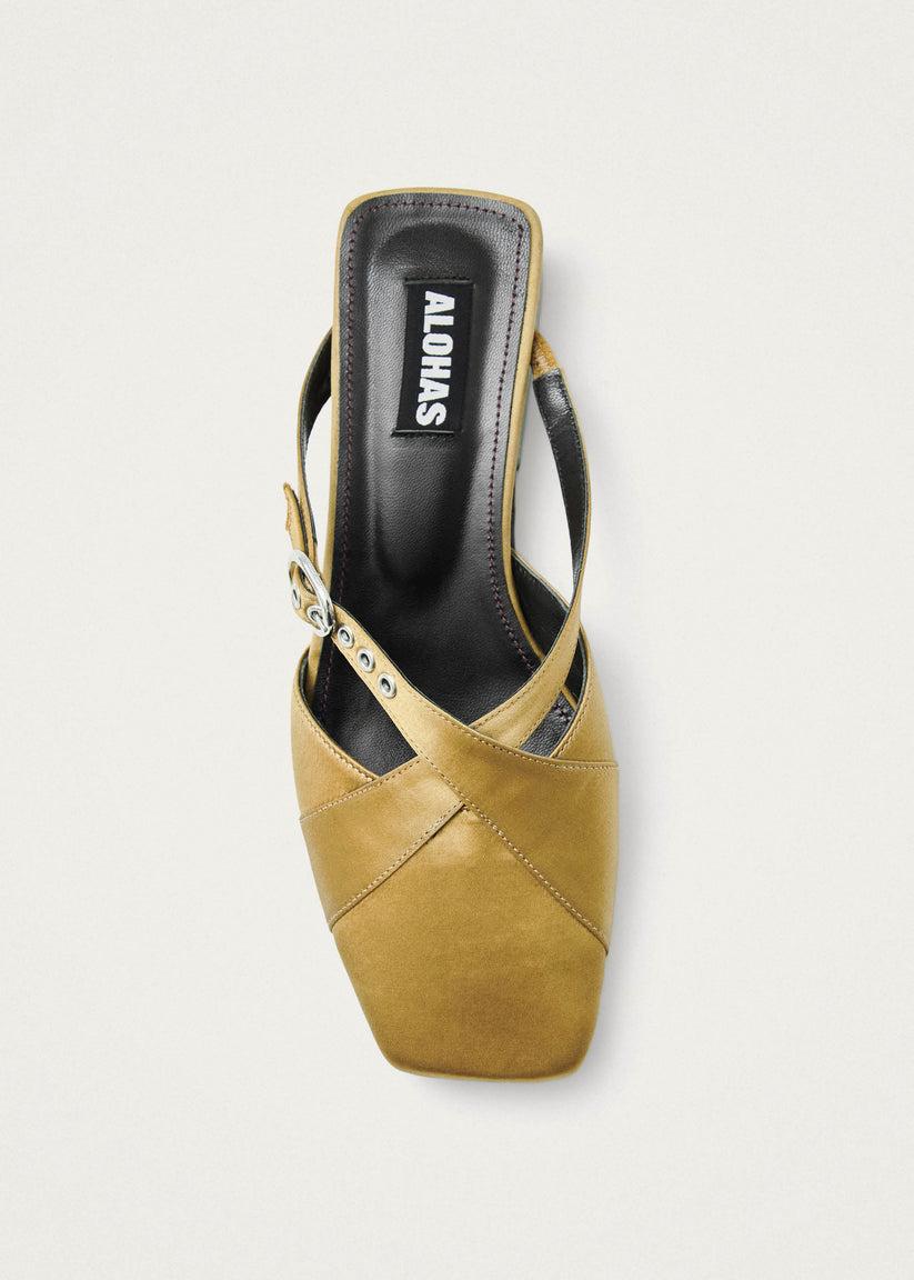 Alohas Adria Silky Mules Dorados Tienda