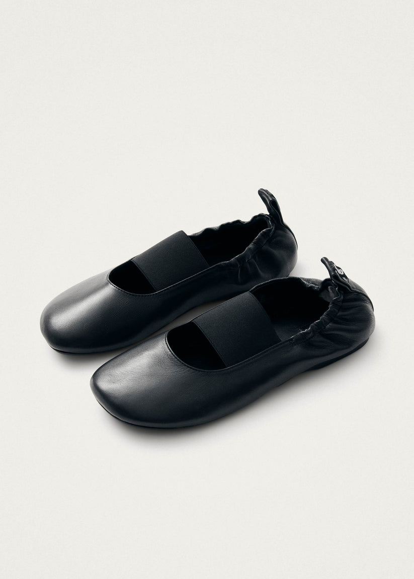 Alohas Sutton Bailarinas de Cuero Negro Rebajas top