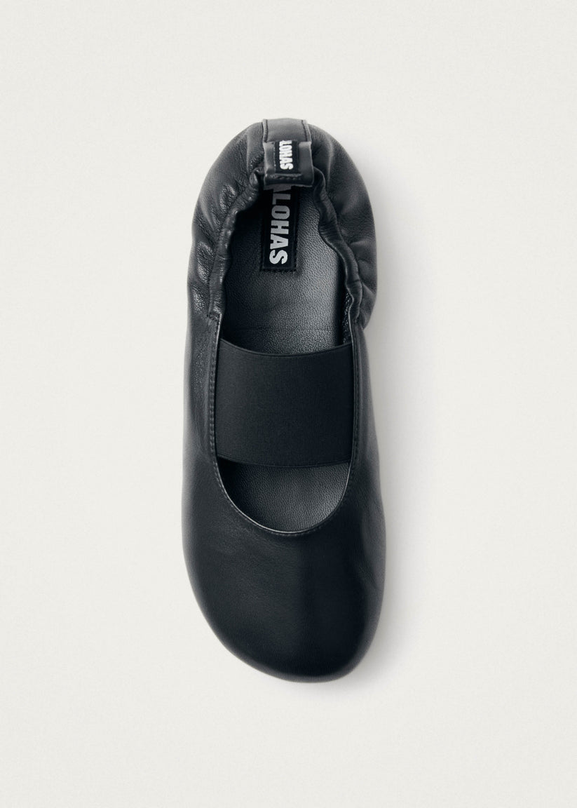 Alohas Sutton Bailarinas de Cuero Negro Rebajas top