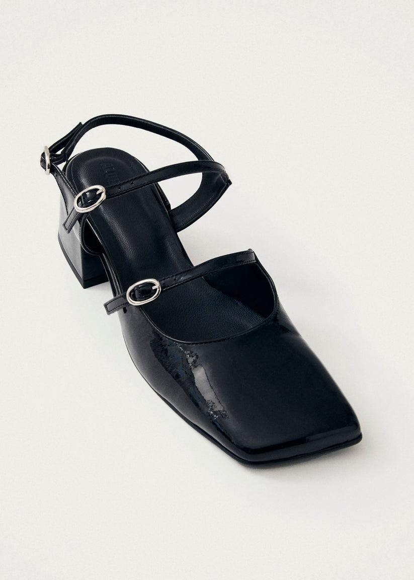 Alohas Withnee Onix Tacones de Cuero Negro Grandes descuentos