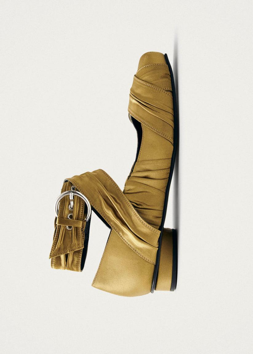 Alohas Volant Silky Bailarinas Color Dorado Oscuro 2025