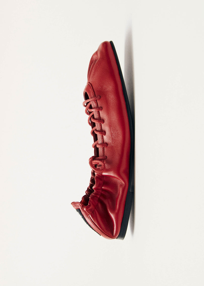 Alohas Aureline Bailarinas de Cuero Rojo Rebajas