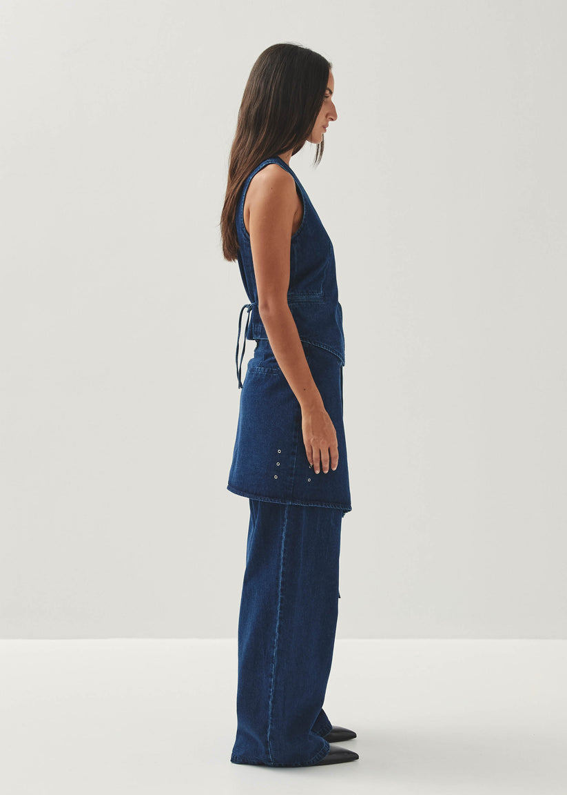 Alohas Sabre Chaleco Vaquero Azul Venta caliente