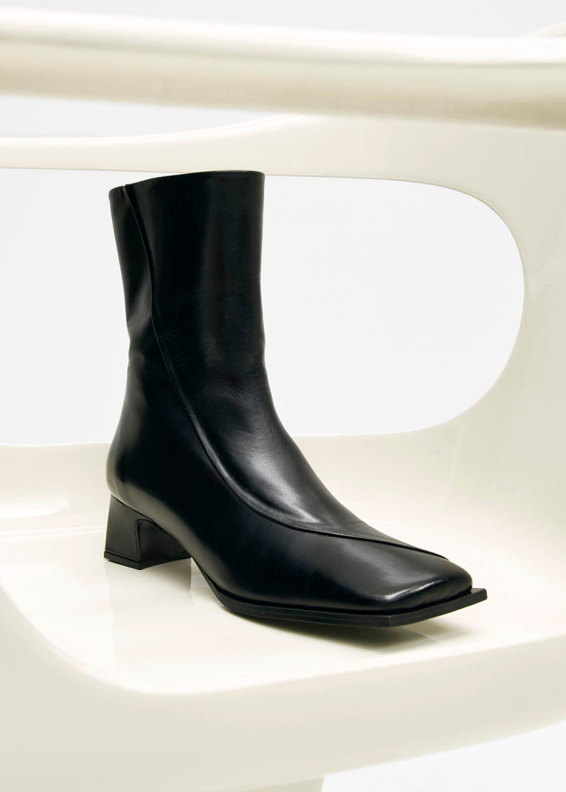 Alohas Chantal Botines de Cuero Negro En oferta