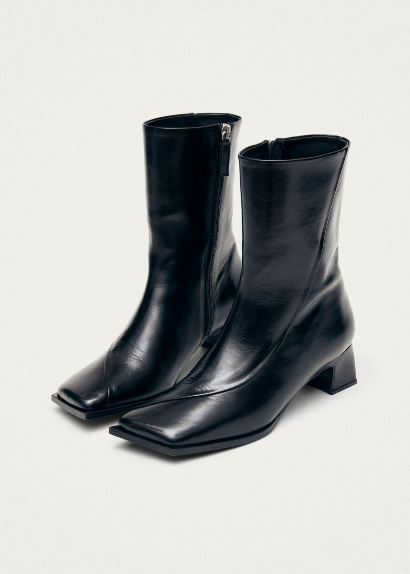 Alohas Chantal Botines de Cuero Negro En oferta