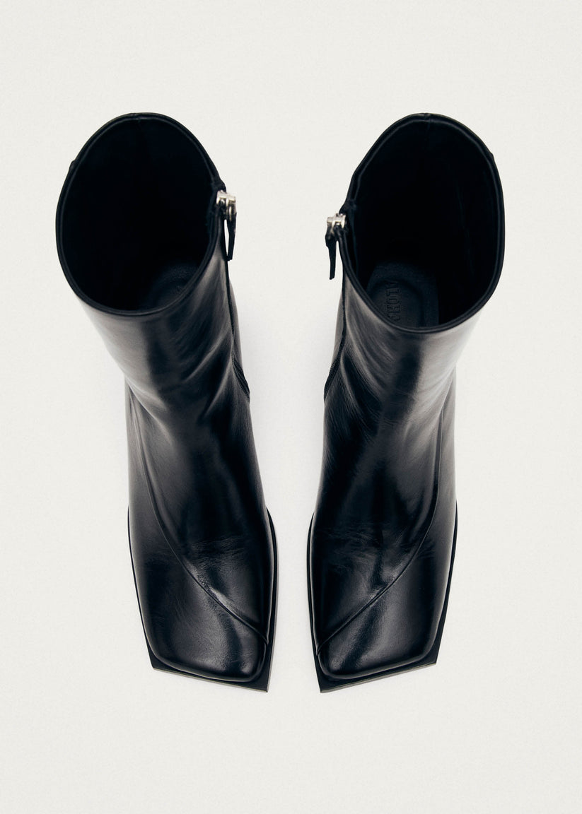 Alohas Chantal Botines de Cuero Negro En oferta