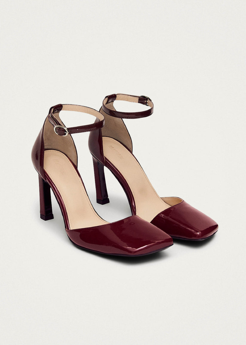 Alohas Liebe Onix Tacones de Cuero Burdeos ÚLTIMAS EDICIONES
