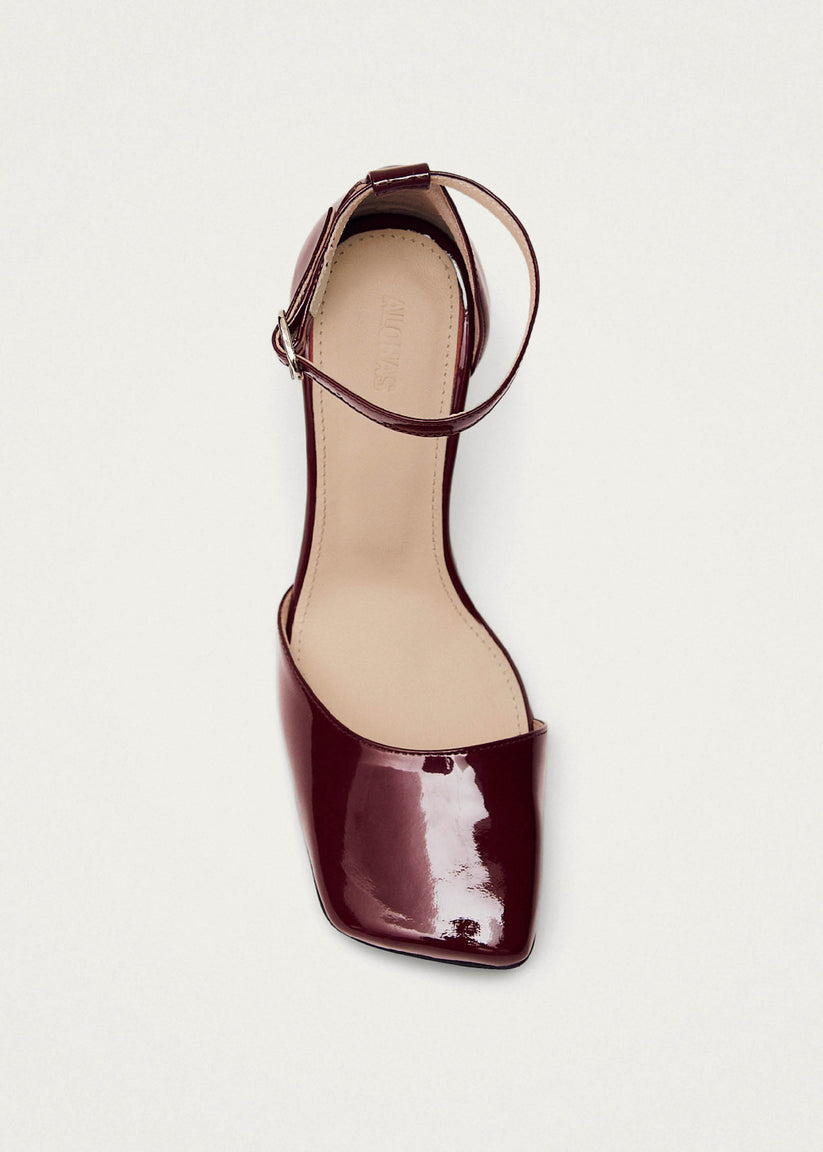 Alohas Liebe Onix Tacones de Cuero Burdeos ÚLTIMAS EDICIONES