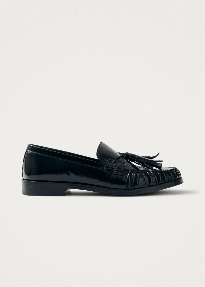 Alohas Marietta Onix Mocasines de Cuero Negro