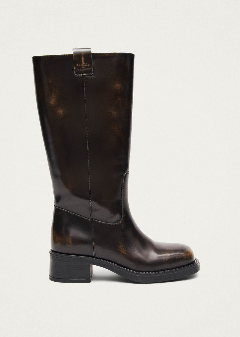 Alohas Sajan Botas de Cuero Marrones