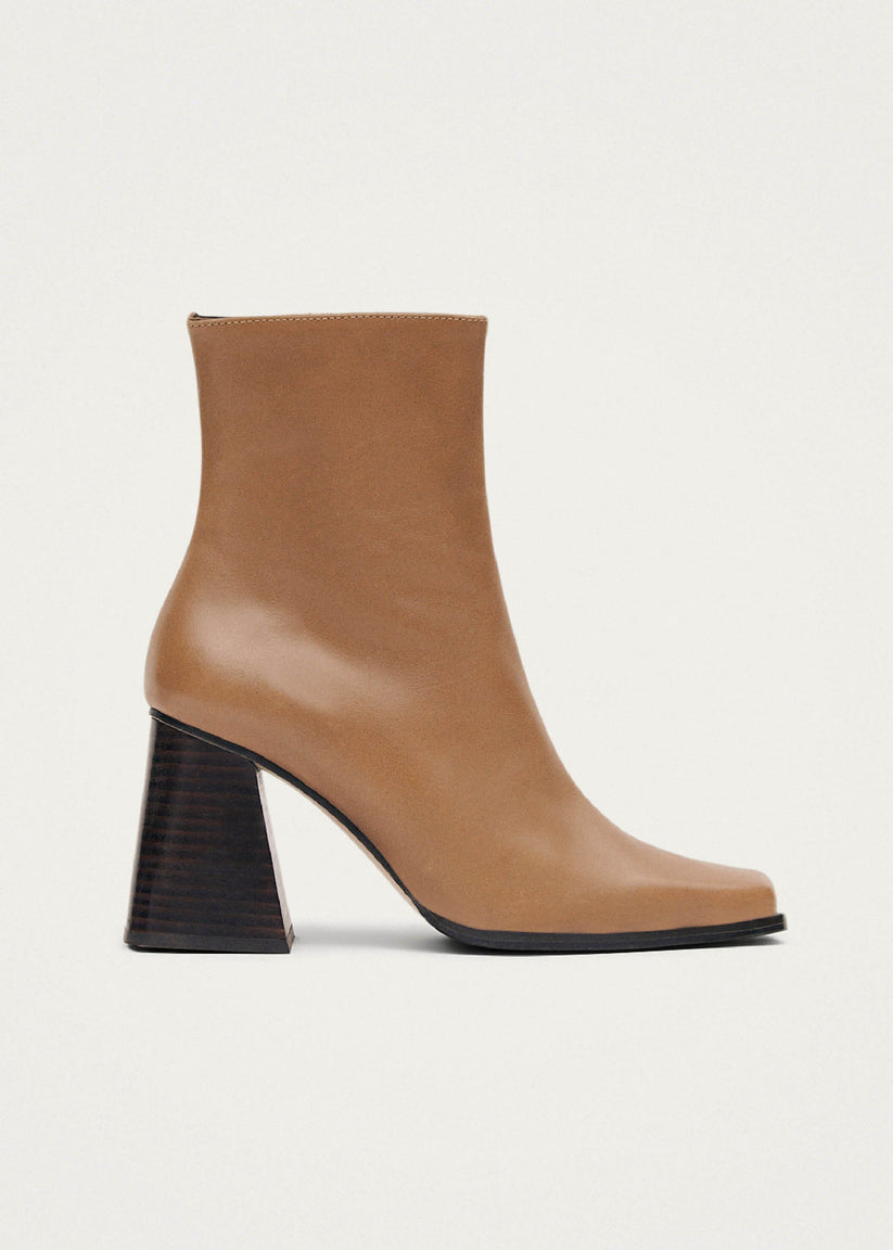 Alohas South Bicolor Botas de Piel Marrón y Beige
