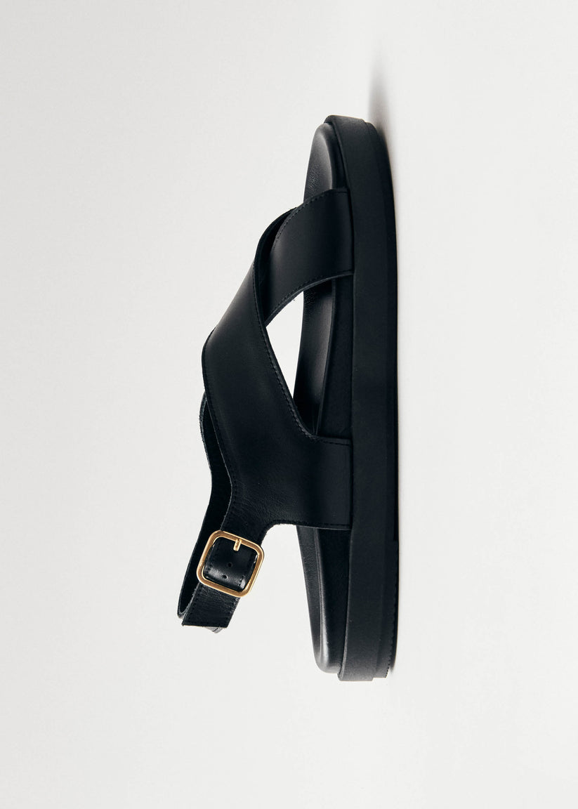 Alohas Nico Sandalias de Cuero Negro Grandes ahorros