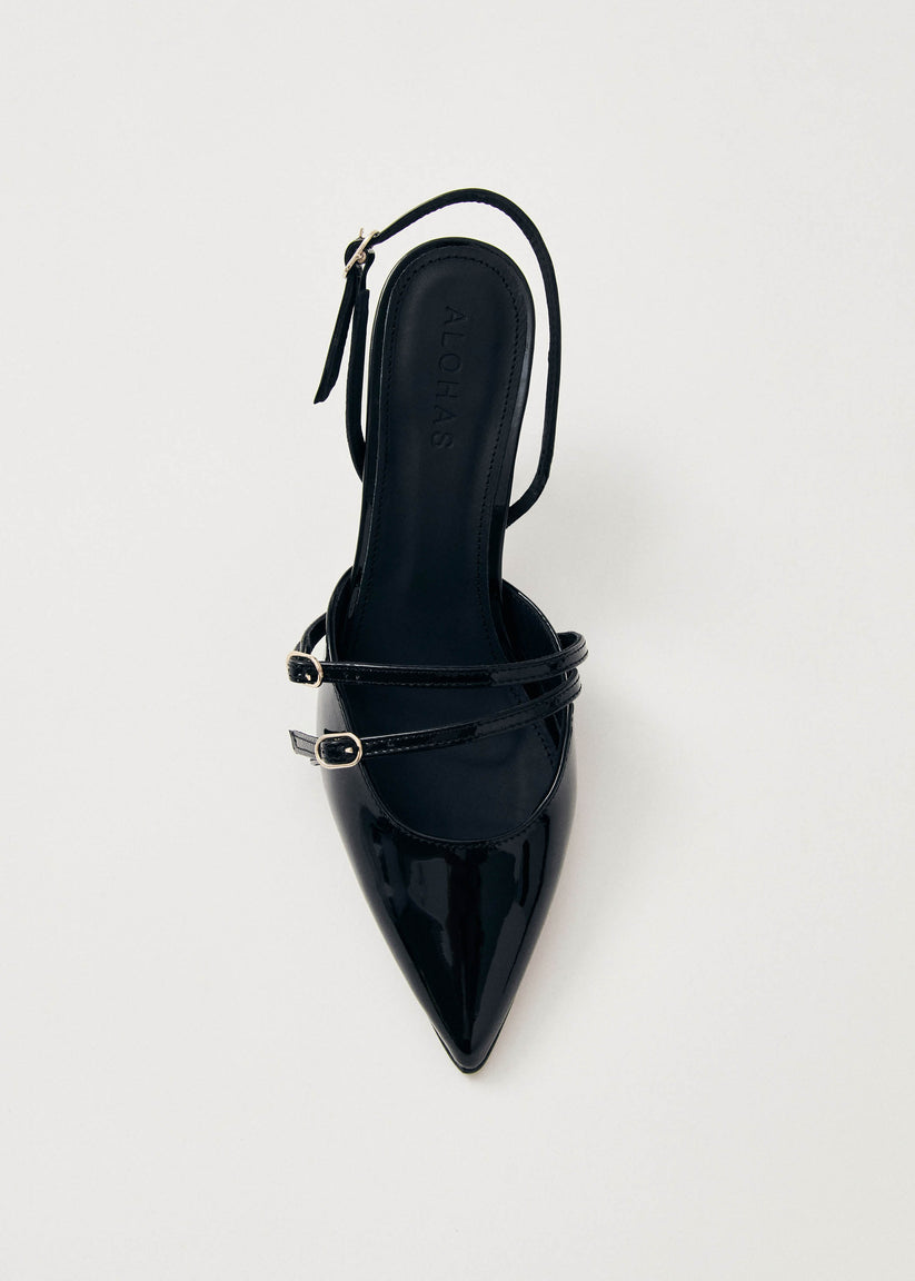 Alohas Joelle Onix Tacones de Cuero Negro Precio ultrabajo