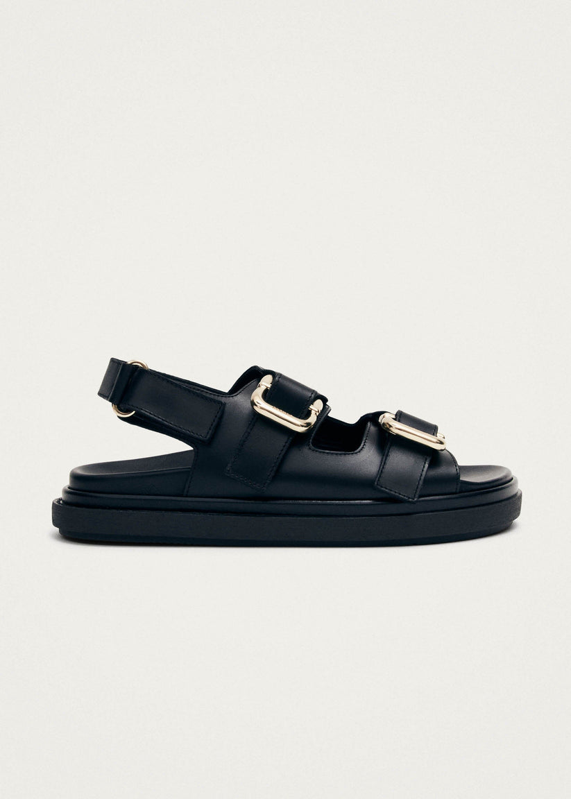 Alohas Harper Sandalias Negras de Piel